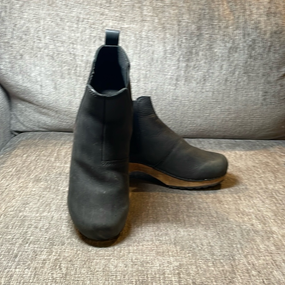 Lotta From Stockholm Black Suede Clog Boots